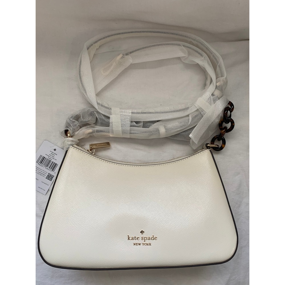 Kate Spade Madison Saffiano Leather Crossbody Bag Meringue White  #616